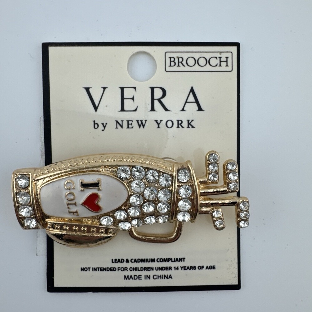 Vera By‎ New York I Love Golf Brooch